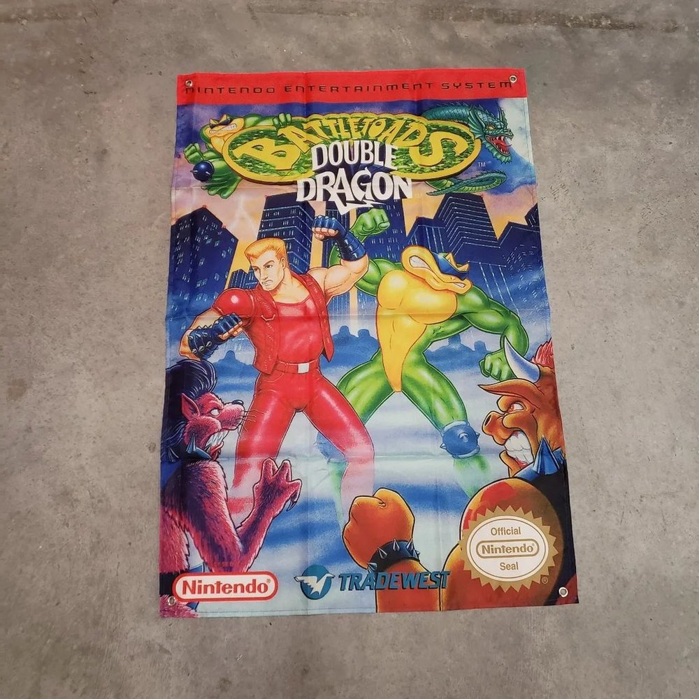 Battletoads Double Dragon Custom Wall Flag Banner Tapestry 2 x 3 Ft, NES